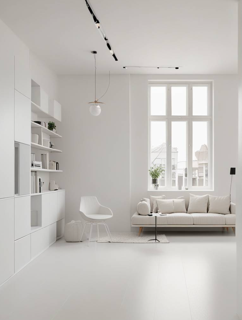 Composizione architettonica d'interni monotona